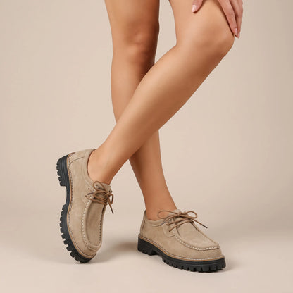 Walkora | Flache Schnürschuhe Für Damen Mit Profilsohle