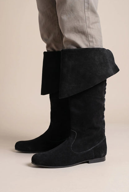 Wanderstep | Braune Kniehohe Herren Stiefel