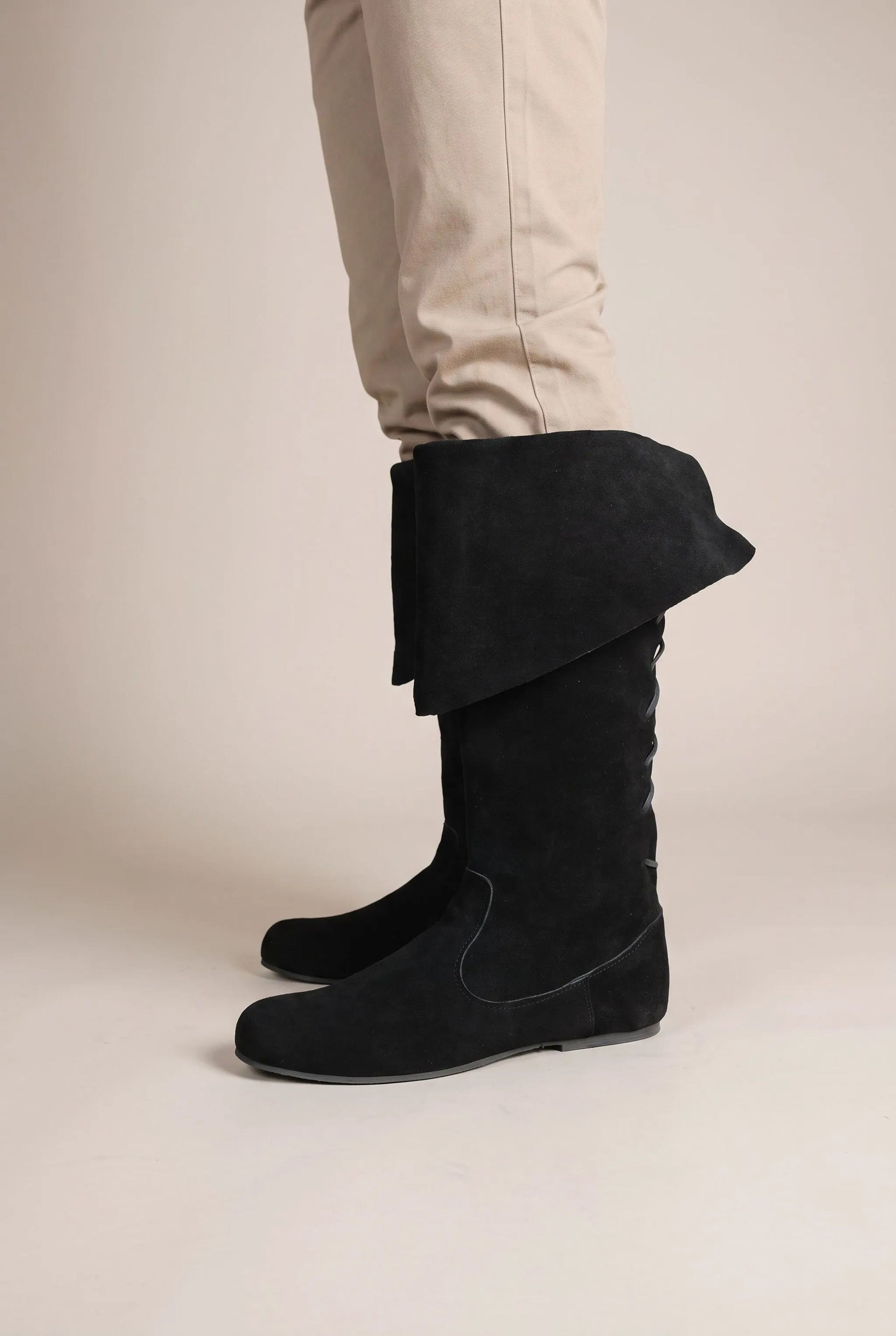 Wanderstep | Braune Kniehohe Herren Stiefel