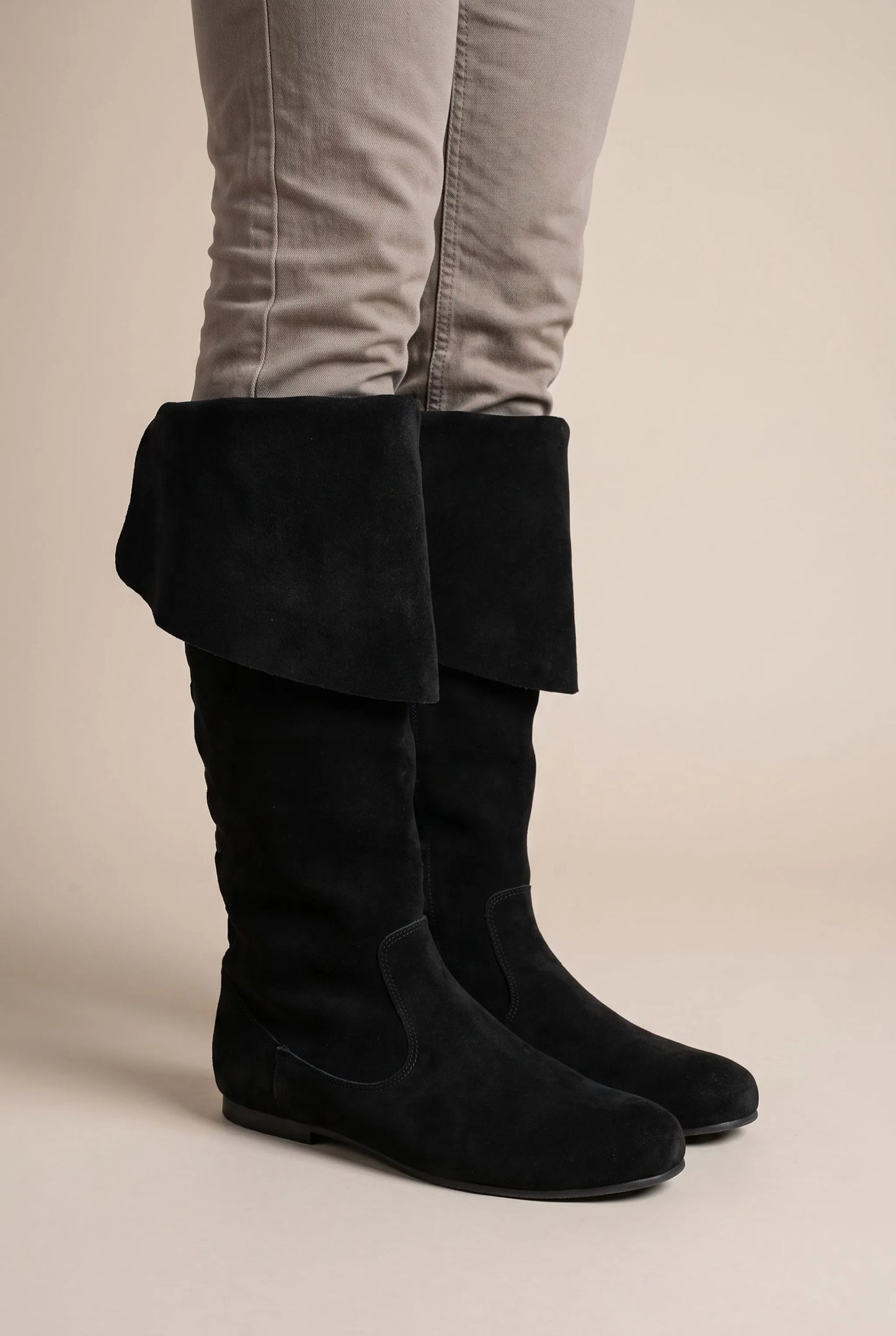 Wanderstep | Braune Kniehohe Herren Stiefel