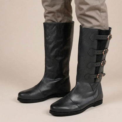 Wanderstep | Braune Kniehohe Herren Stiefel