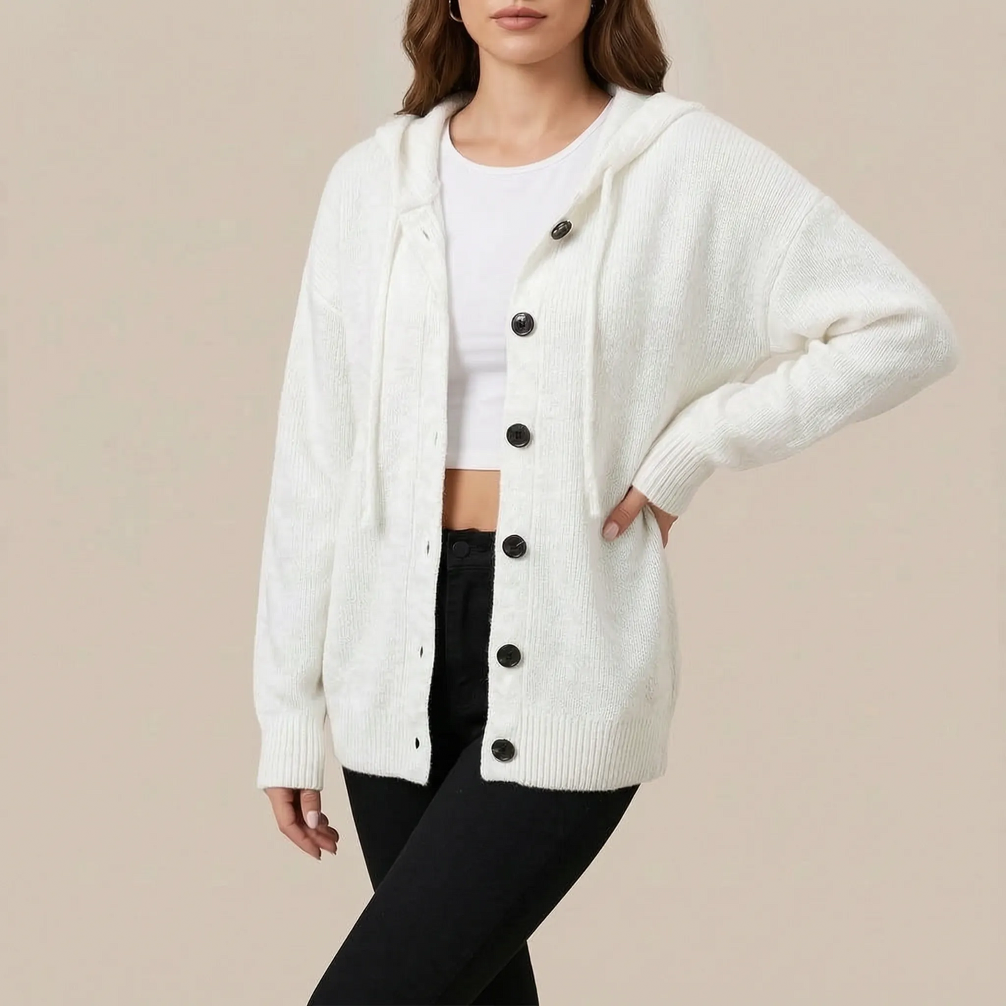 WarmVibes | Oversize-Strickjacke Mit Kapuze