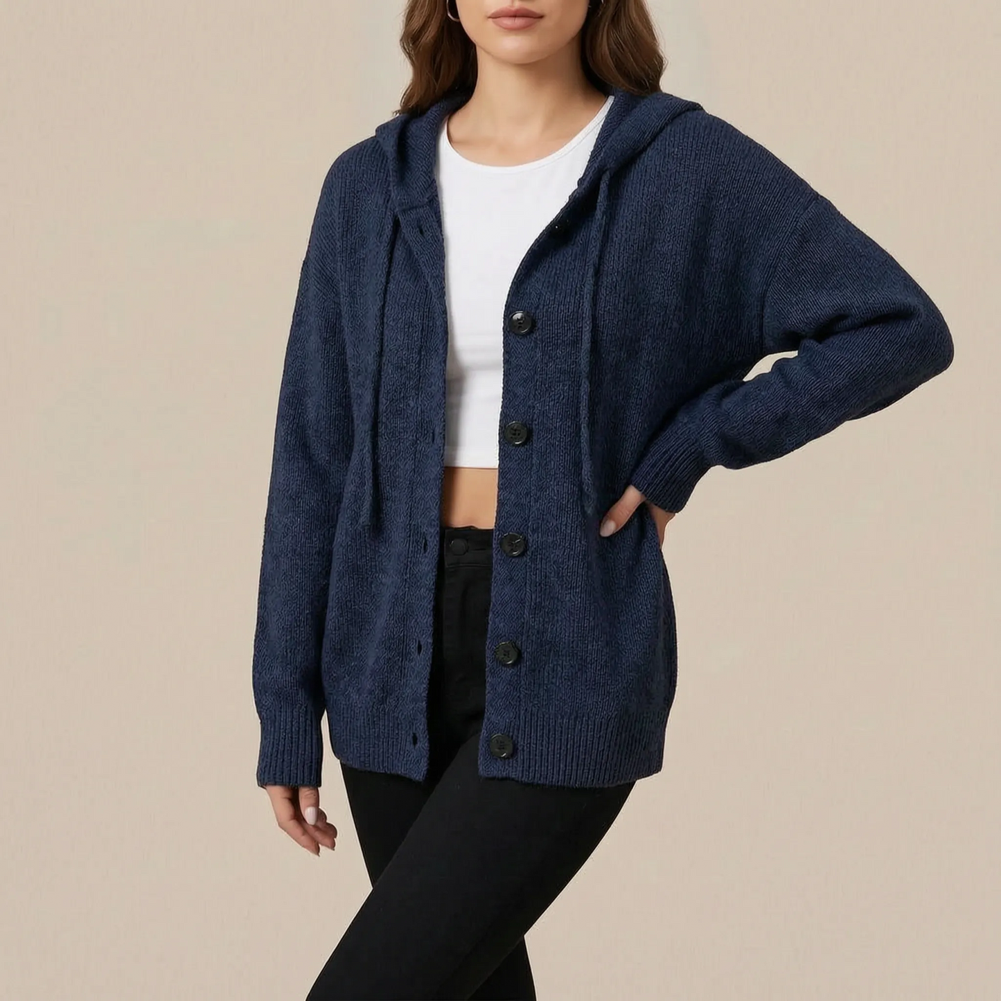 WarmVibes | Oversize-Strickjacke Mit Kapuze