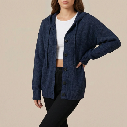 WarmVibes | Oversize-Strickjacke Mit Kapuze