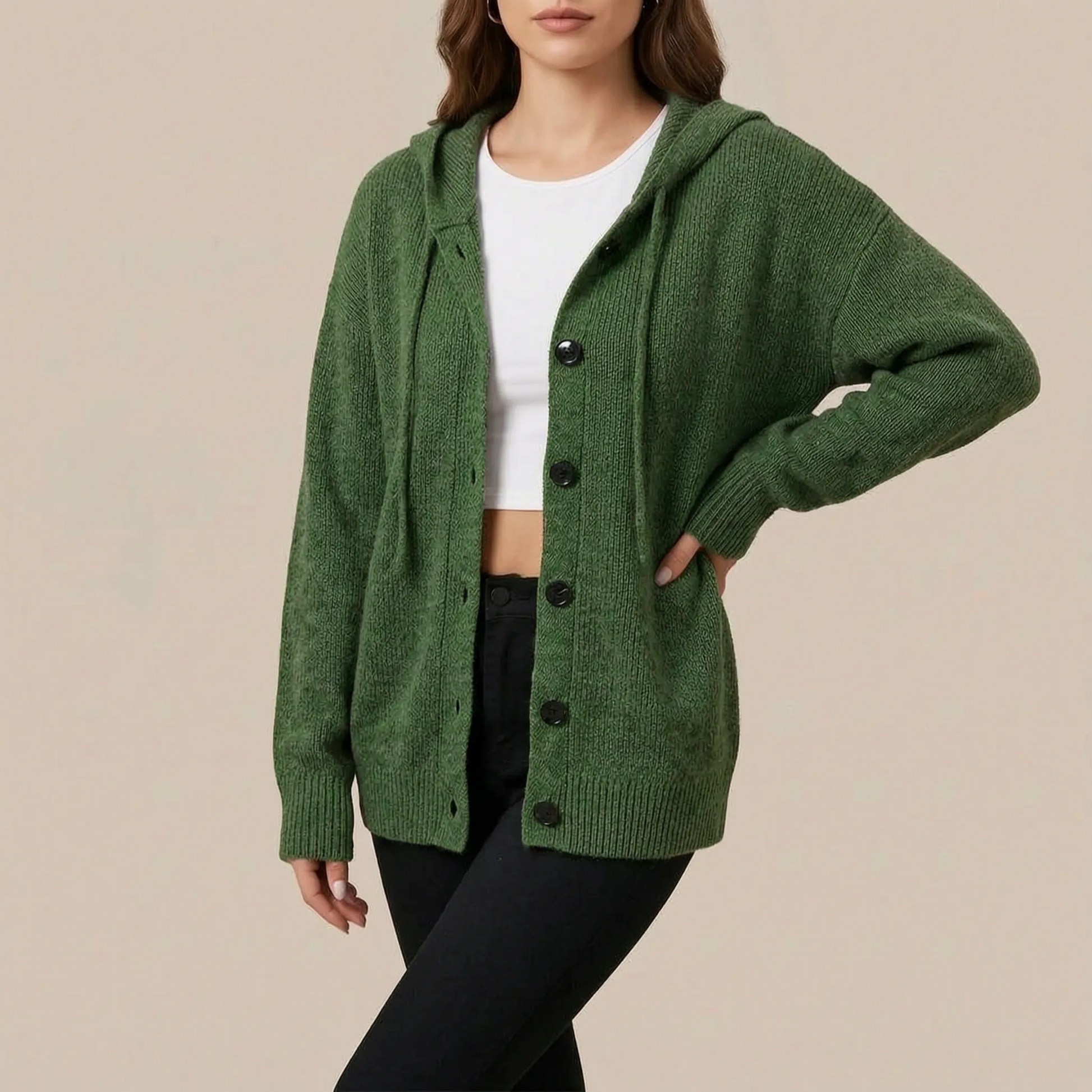WarmVibes | Oversize-Strickjacke Mit Kapuze