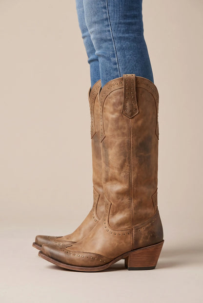 Westbound | Wadenhohe Verzierte Westernstiefel