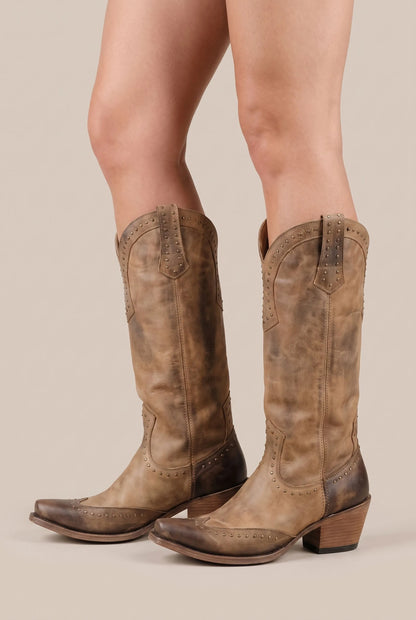 Westbound | Wadenhohe Verzierte Westernstiefel