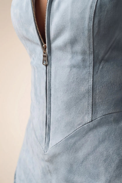 Westlyn | Blaues Minikleid Mit Fransensaum