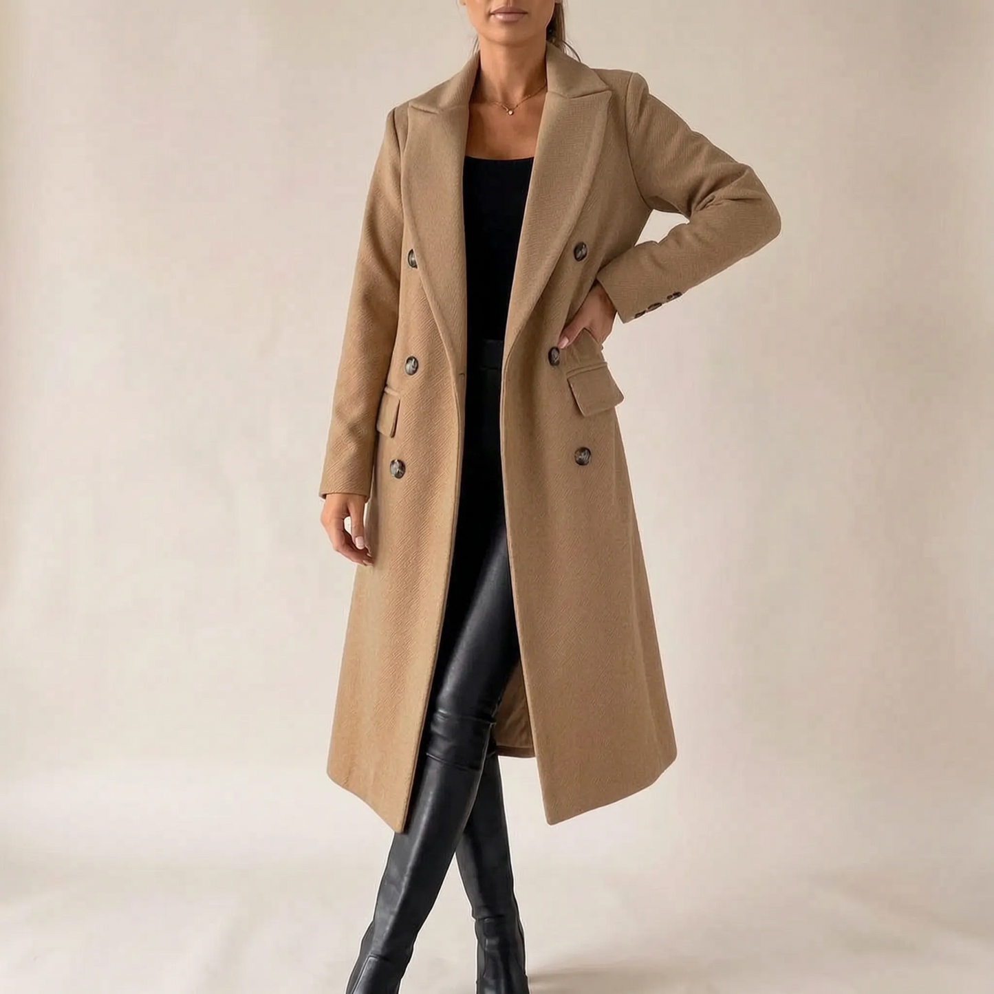 WinterGlow | Langer Eleganter Damen Trenchcoat