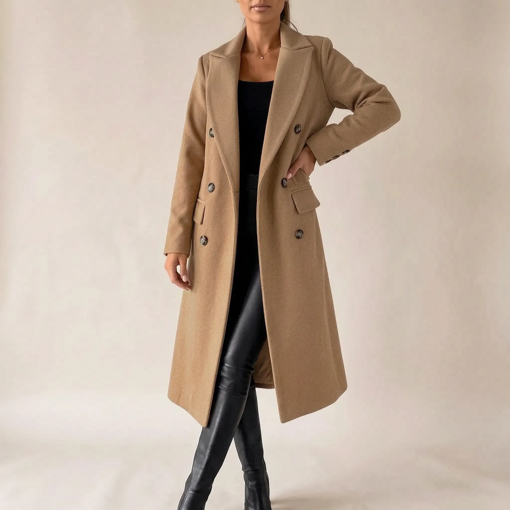 WinterGlow | Langer Eleganter Damen Trenchcoat
