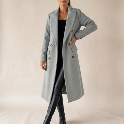WinterGlow | Langer Eleganter Damen Trenchcoat