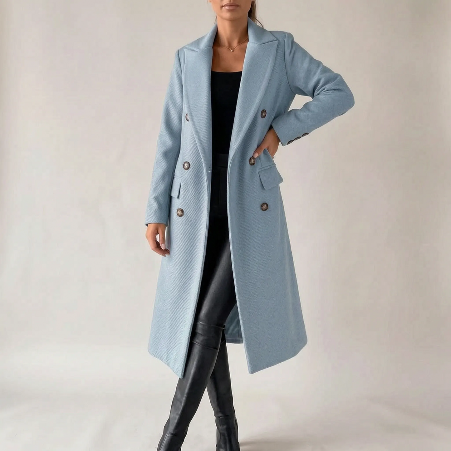 WinterGlow | Langer Eleganter Damen Trenchcoat