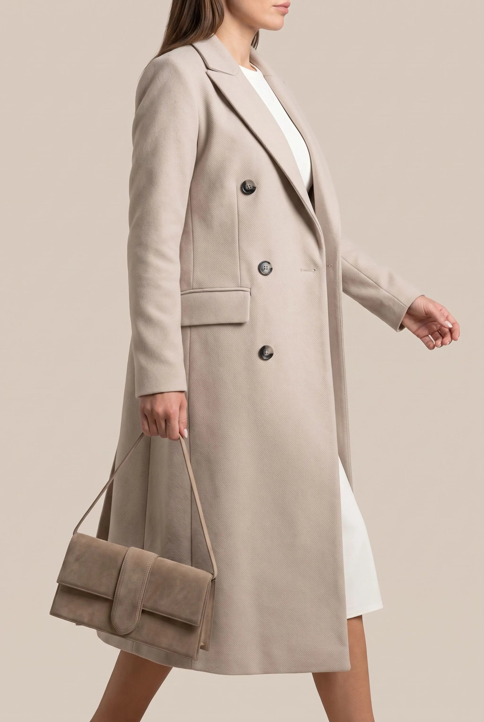 WinterGlow | Langer Eleganter Damen Trenchcoat