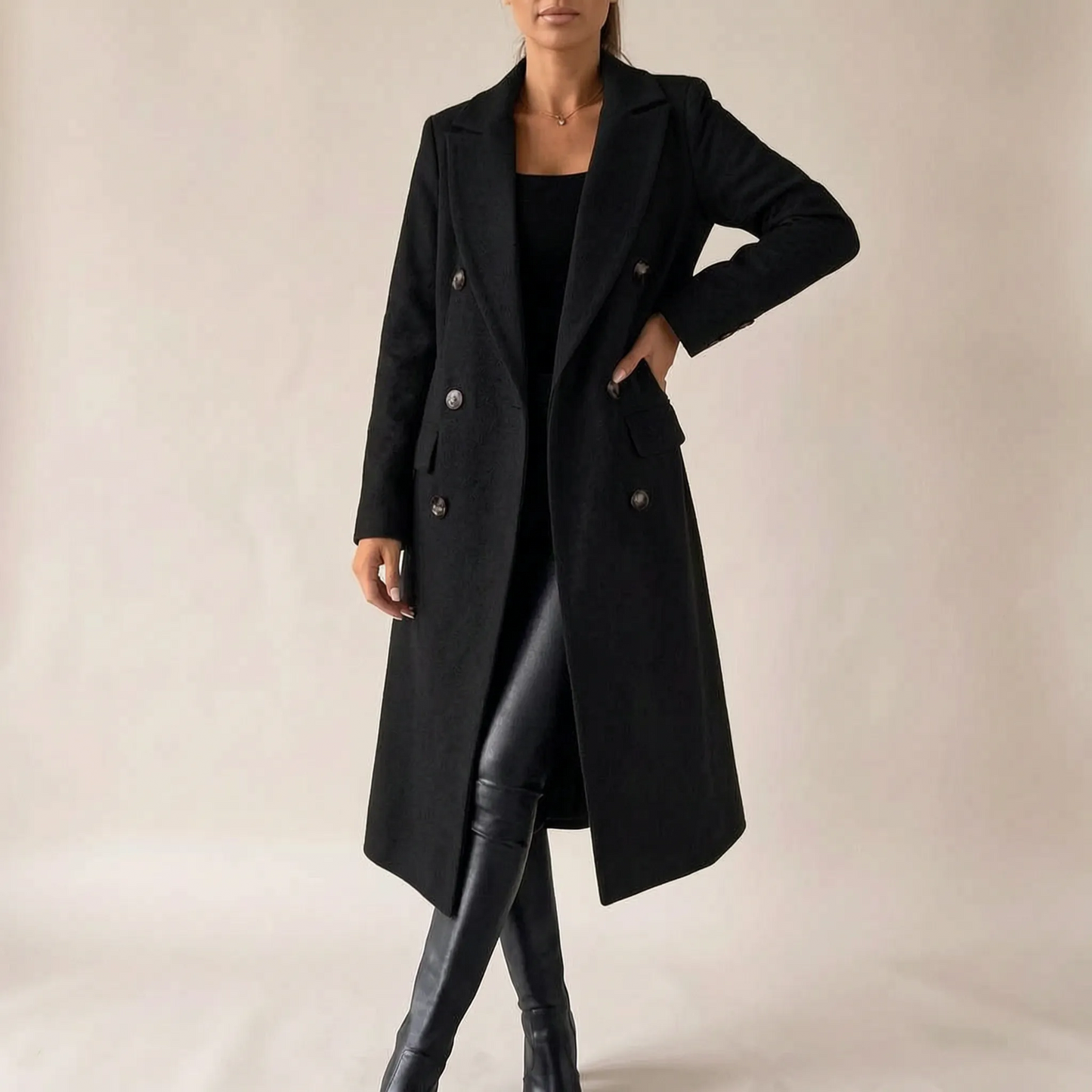 WinterGlow | Langer Eleganter Damen Trenchcoat