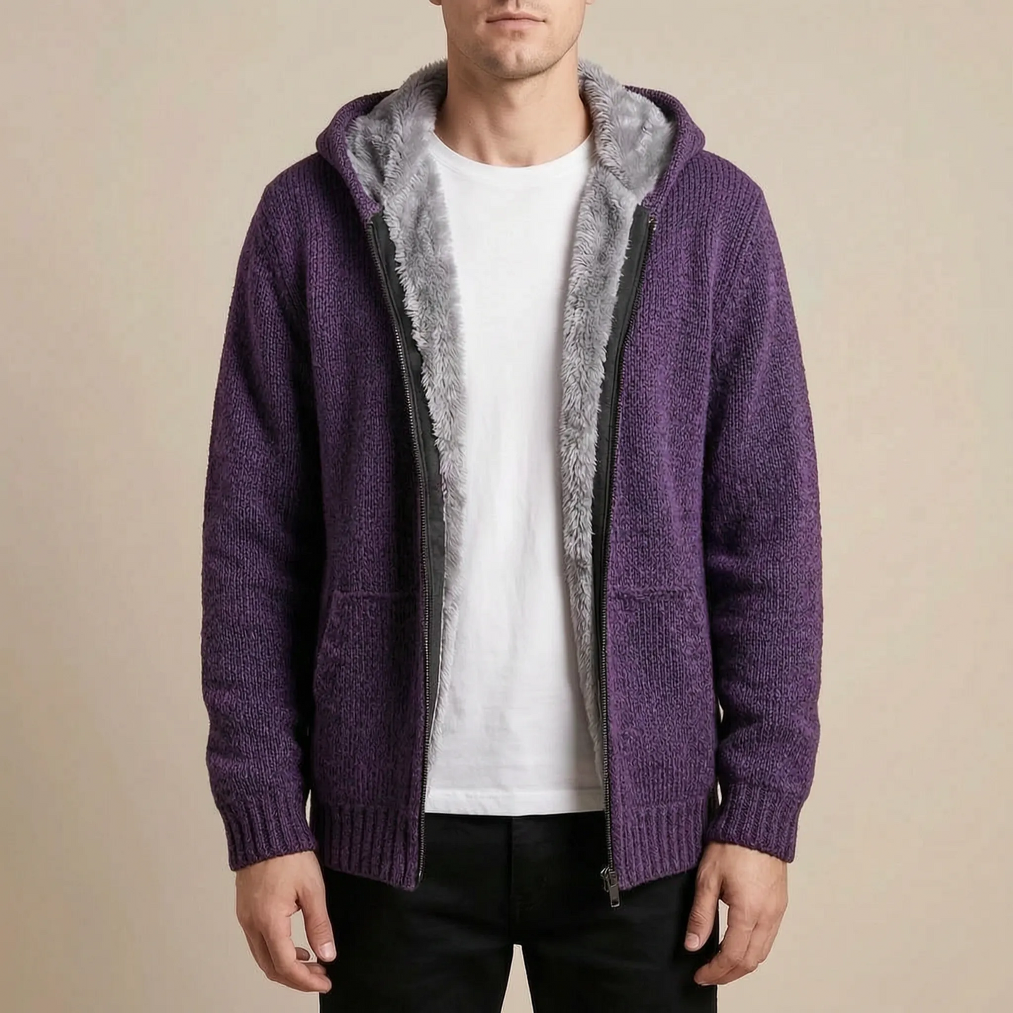 Wintrae | Gefütterte Strickjacke Für Herren