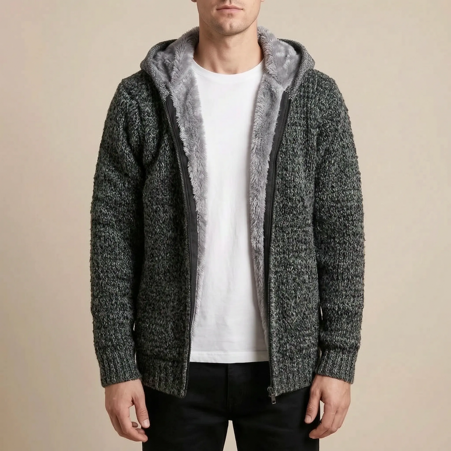 Wintrae | Gefütterte Strickjacke Für Herren