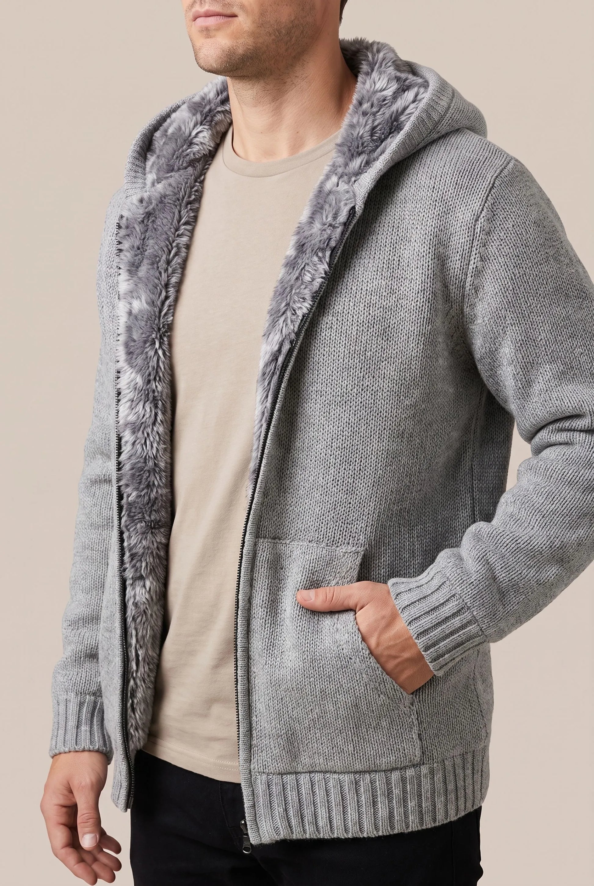 Wintrae | Gefütterte Strickjacke Für Herren