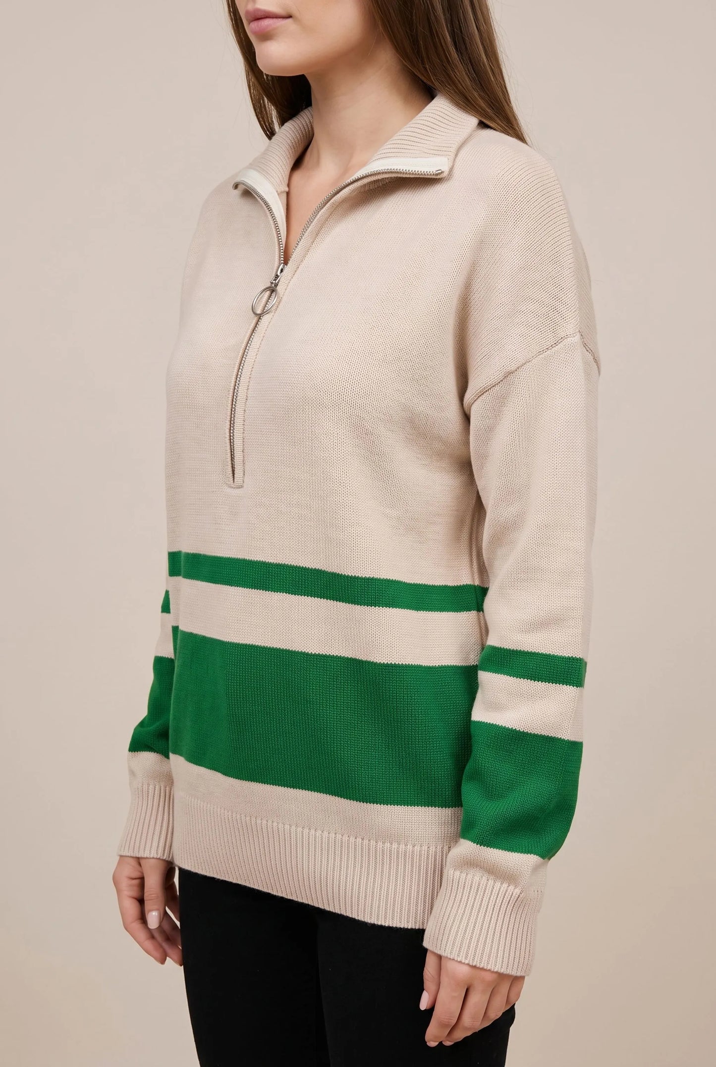Zellara | Gestreifter Damenpullover Im Oversize-Look