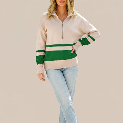 Zellara | Gestreifter Damenpullover Im Oversize-Look