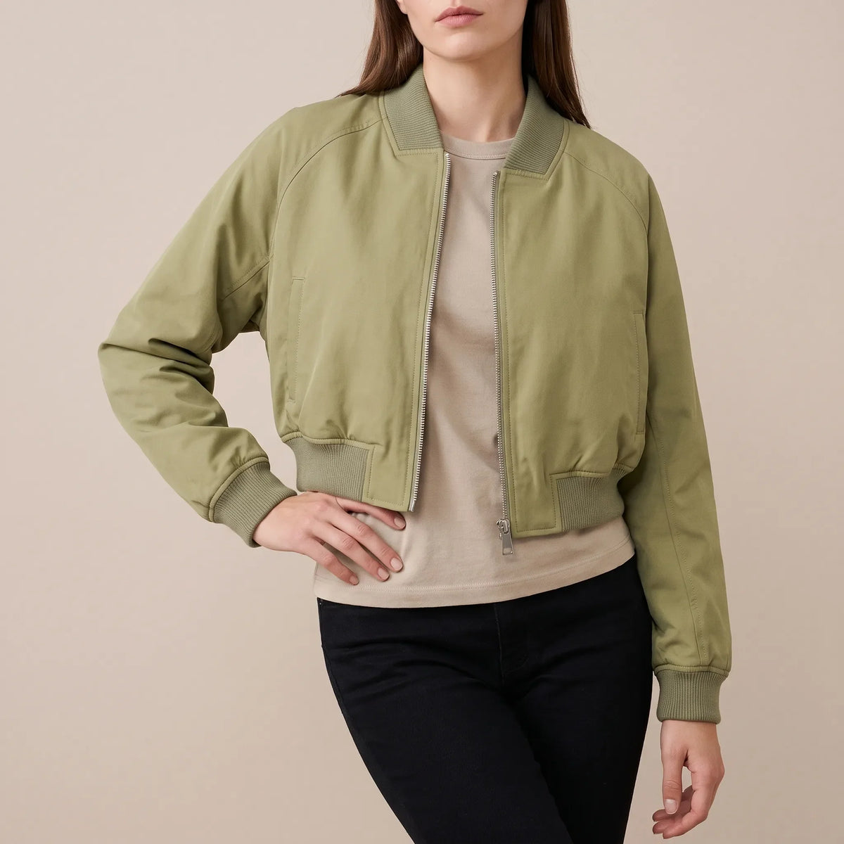 Zenth | Kurze Lockere Damen Bomberjacke
