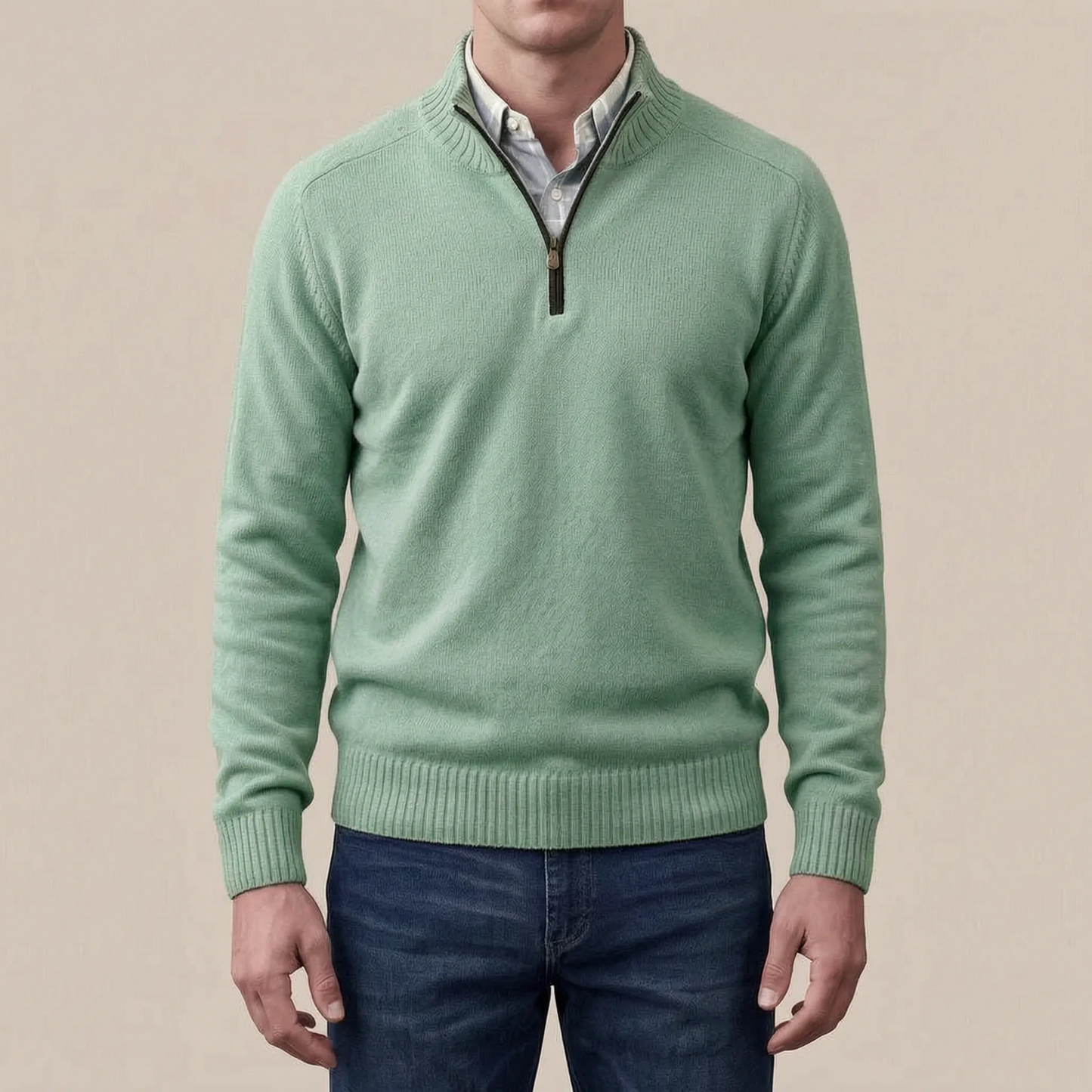 Ziphus | Eleganter Pullover Mit Halbem Reißverschluss