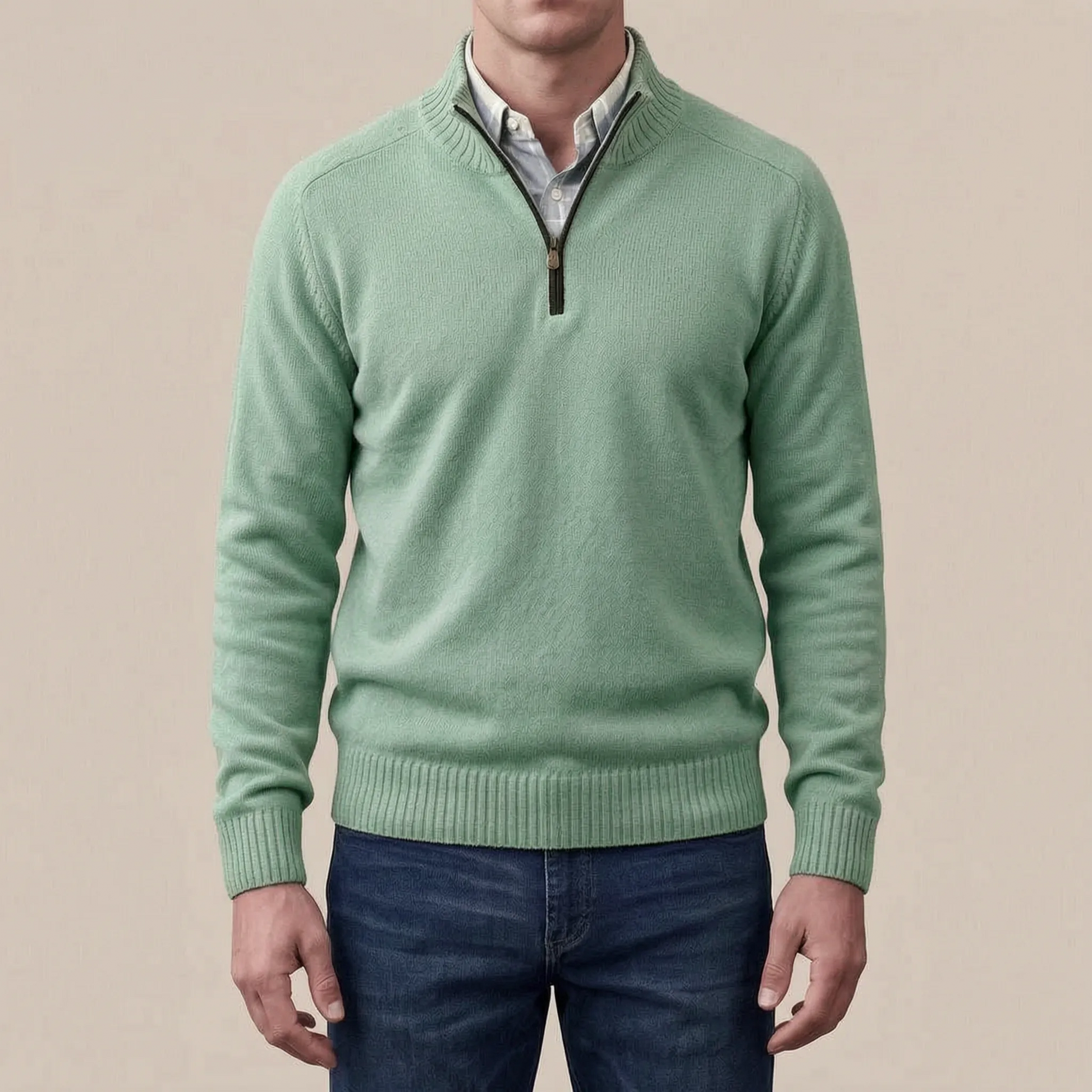 Ziphus | Eleganter Pullover Mit Halbem Reißverschluss
