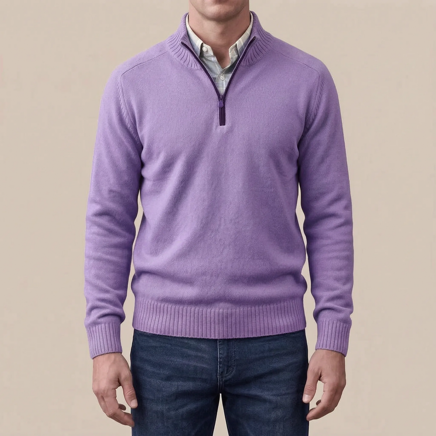 Ziphus | Eleganter Pullover Mit Halbem Reißverschluss