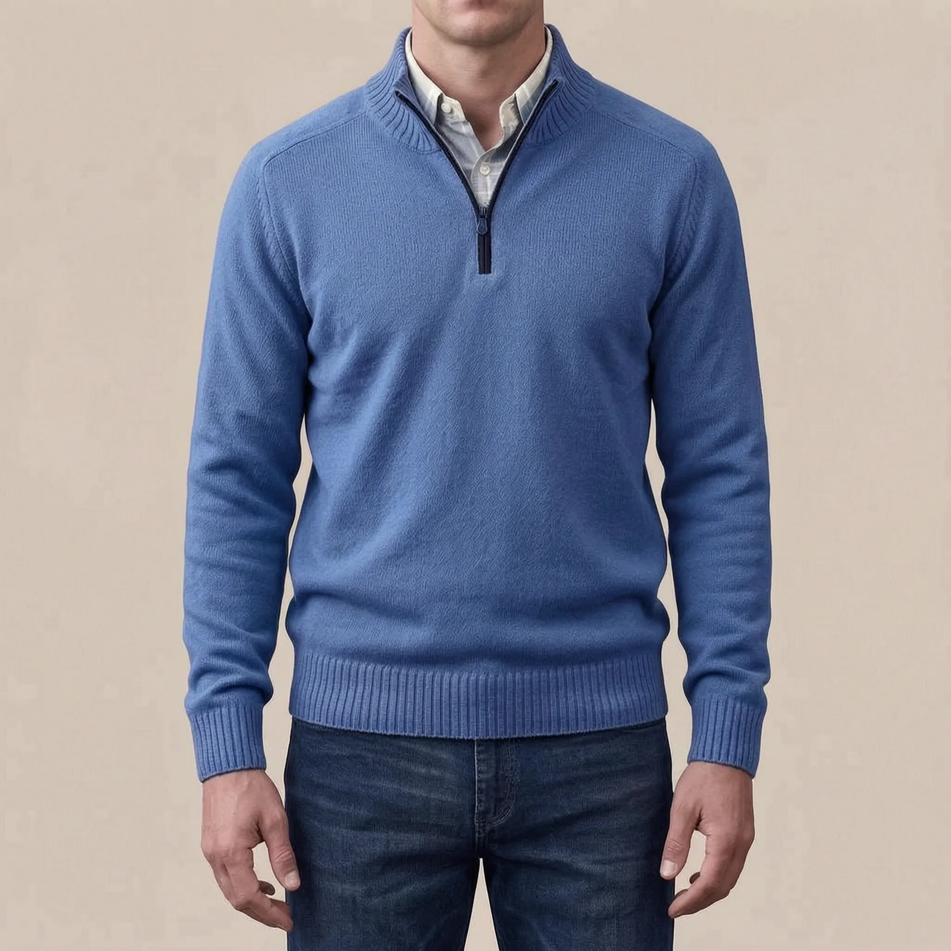 Ziphus | Eleganter Pullover Mit Halbem Reißverschluss