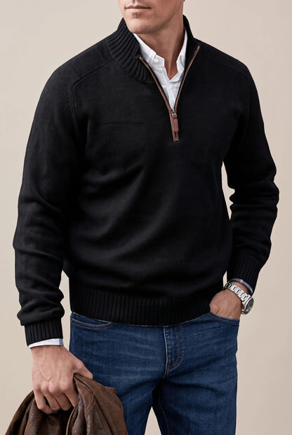 Ziphus | Eleganter Pullover Mit Halbem Reißverschluss