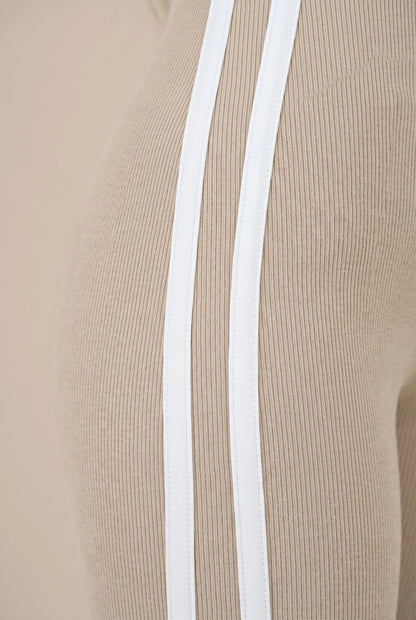 Zipline | Figurbetonter Gerippter Jumpsuit
