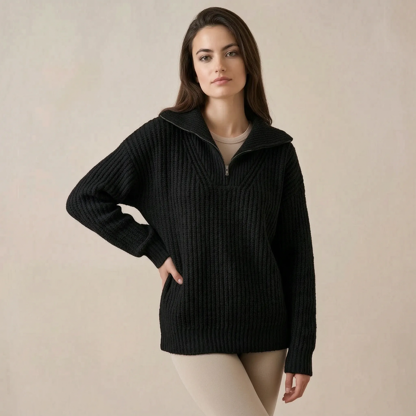 Zipply | Eleganter Damenpullover Mit Strukturmuster
