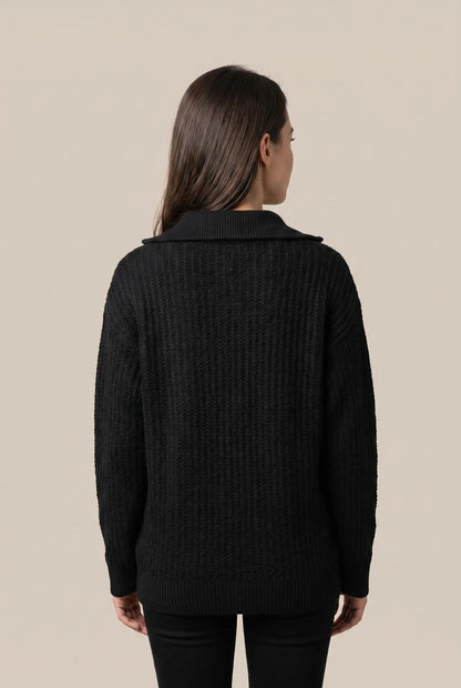Zipply | Eleganter Damenpullover Mit Strukturmuster