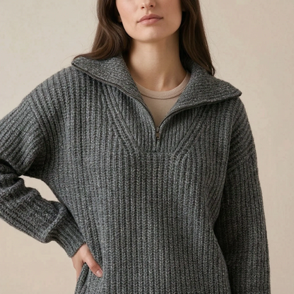 Zipply | Eleganter Damenpullover Mit Strukturmuster