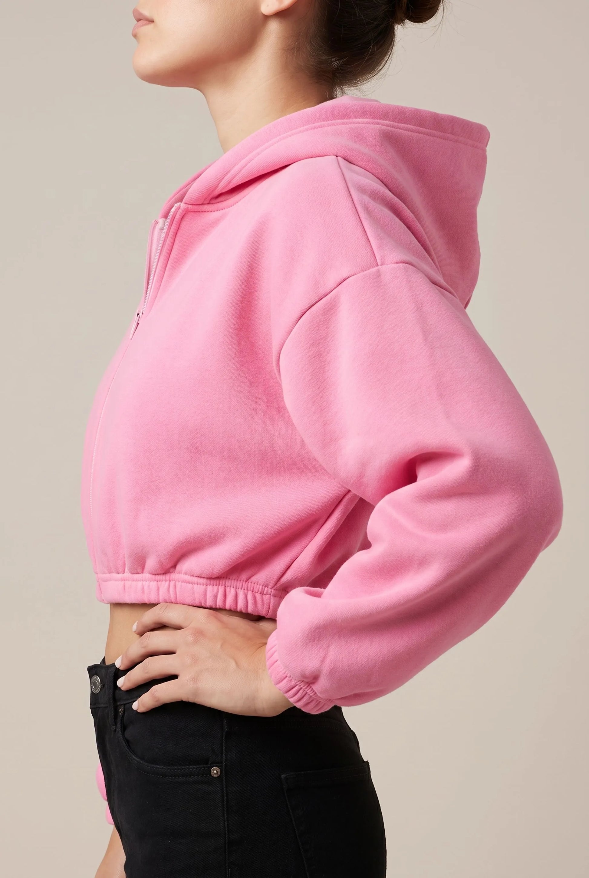 ZippoCrop | Kurzer Zip Hoodie Für Damen