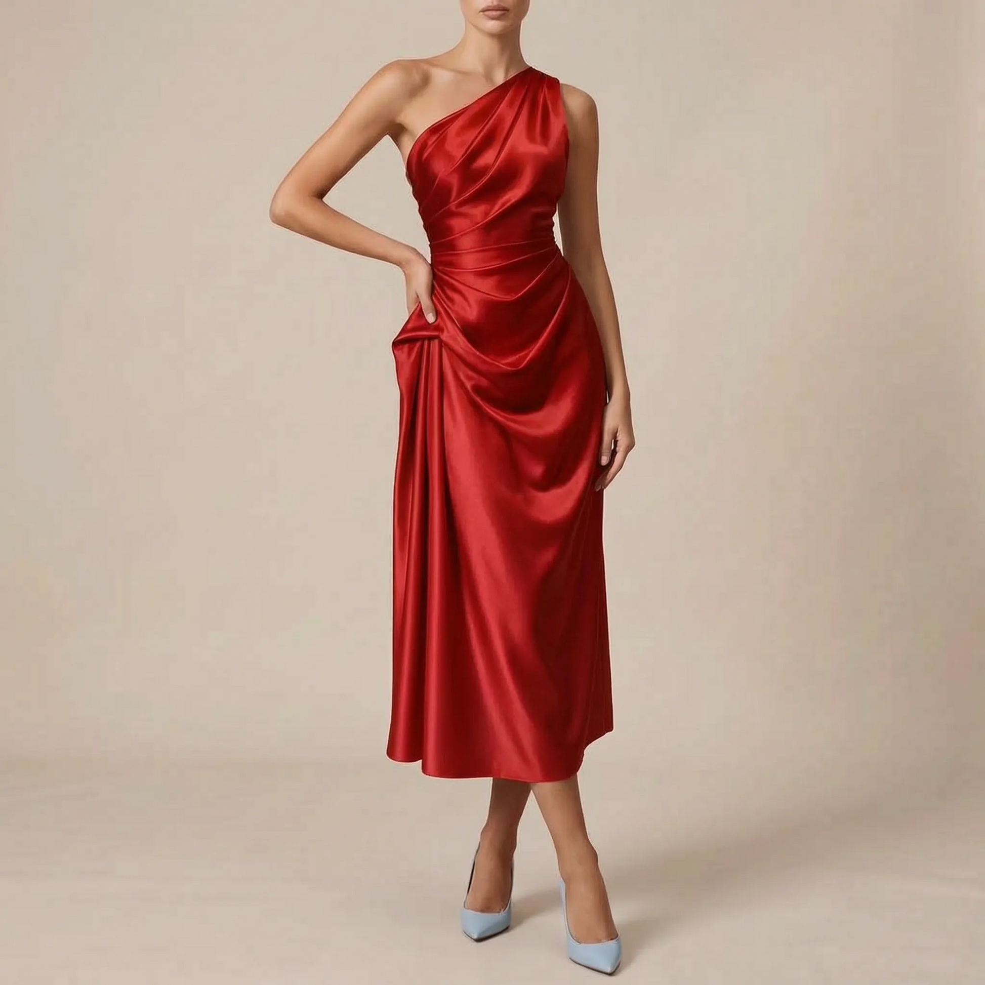 Zolvane | Elegantes One-Shoulder-Abendkleid