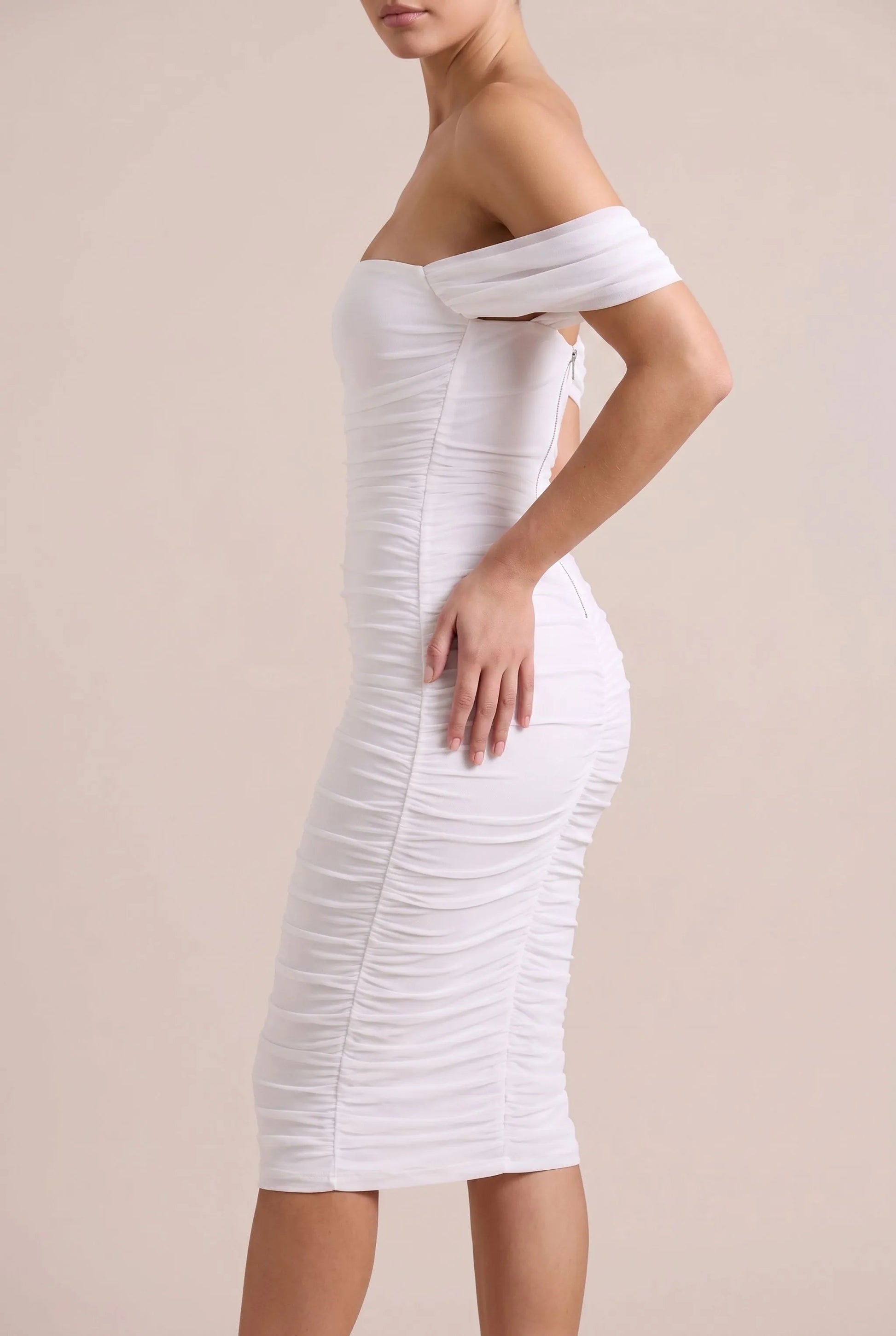 Zyla | Festliches Midikleid Off-Shoulder