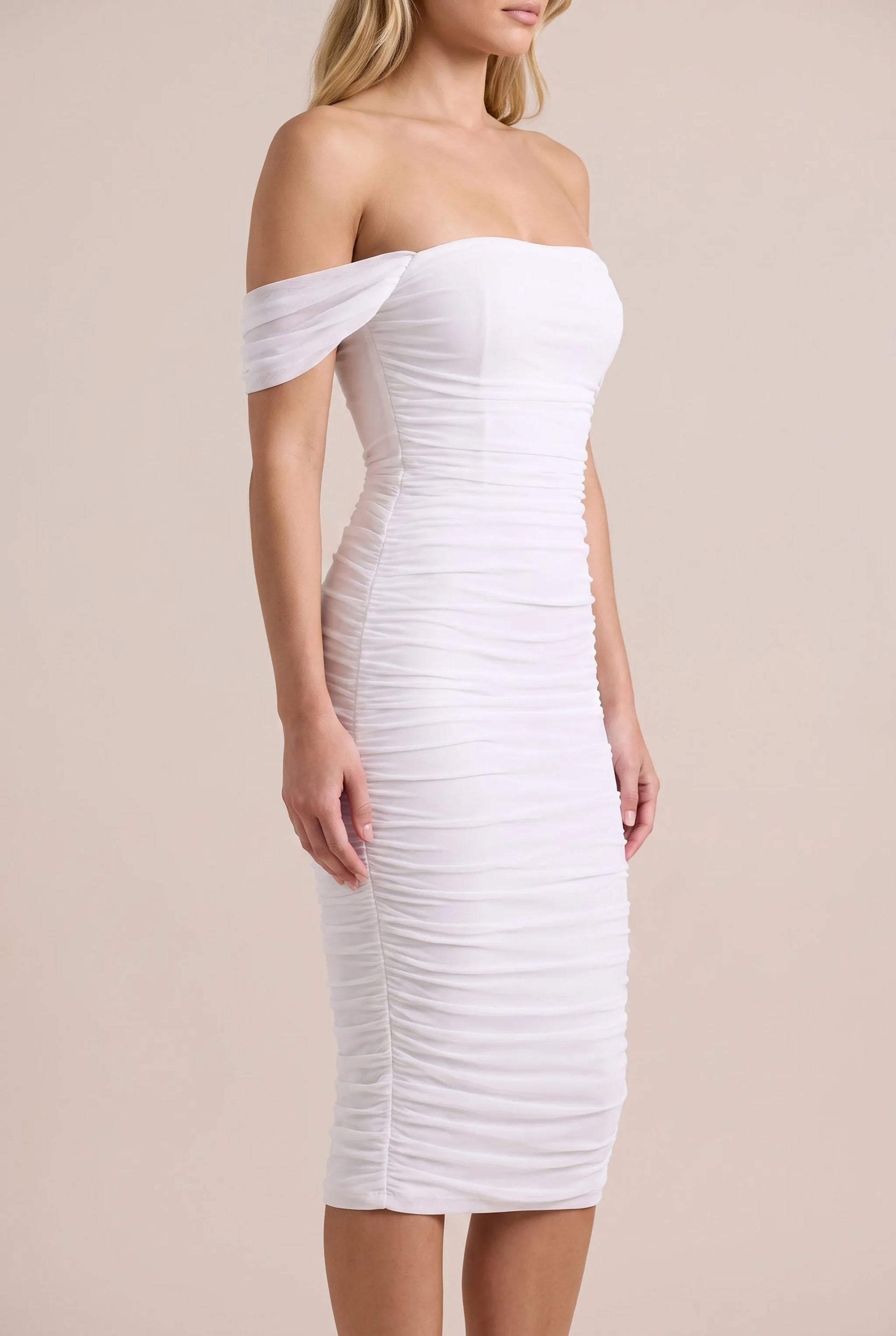 Zyla | Festliches Midikleid Off-Shoulder